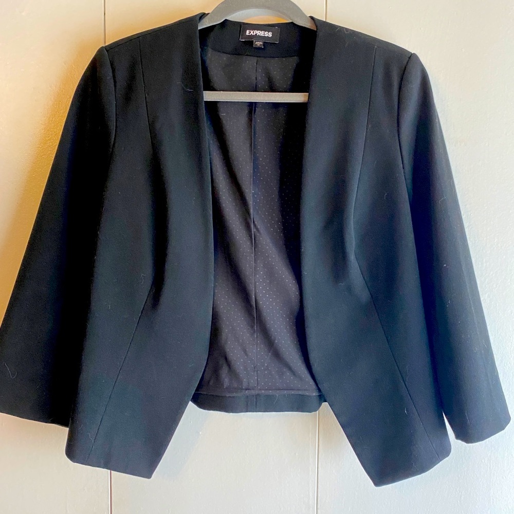 Black 3/4 Length Blazer from Express Size 10